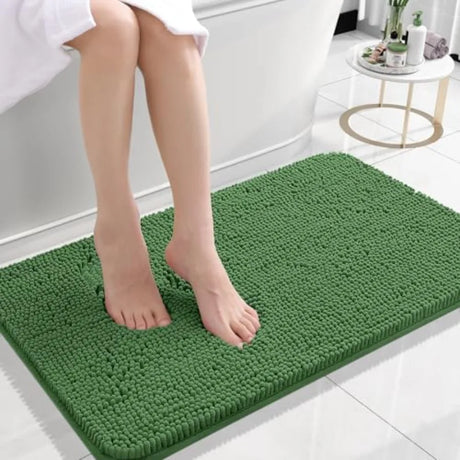 Bathroom Rugs 30x20, Extra Soft Absorbent Chenille Bath Rugs, Rubber Backing Quick Dry, Machine Washable Bath Mats for Bathroom