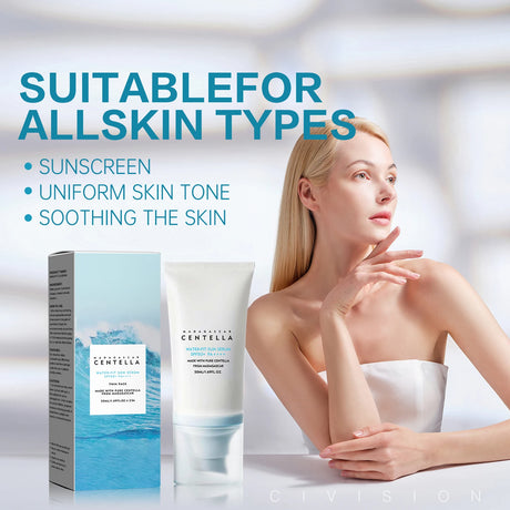 Facial Sunscreen 50+Solar Sunscreen Moisturizing and Moisturizing to Resist UV Radiation and Delay Photoaging