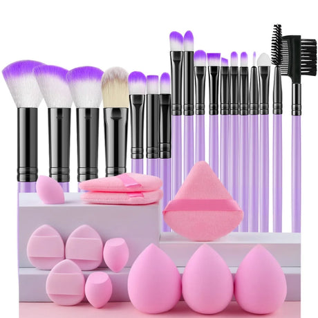 18PCS Women's Makeup Brushes Set - Eye Shadow Foundation Blush Cosmetic Brushes Soft Make up Tools with Storage Bag