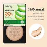 Aloe Air Cushion CC Cream Mushroom Head Puff Moisturizer Concealer Brightening BB Cream Waterproof Face Base Makeup Cosmetics