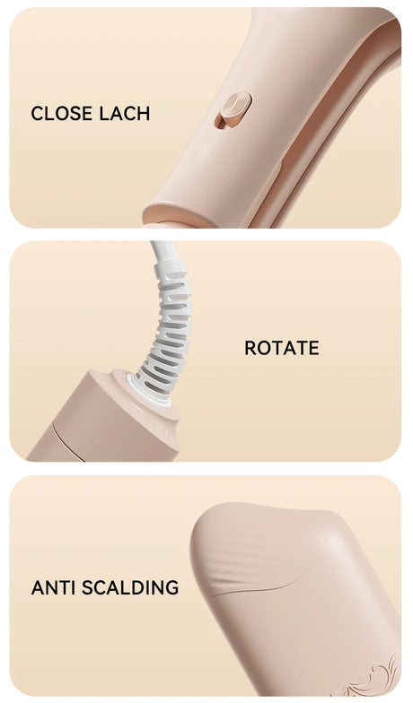 40mm Deep Wave Hair Crimper with Negative Ion - Adjustable Temperature Curling Iron for Long Lasting Wavy Hair, Anti-Frizz