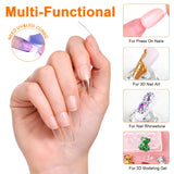 TWOING 8g Clear Solid Nail Tips Gel Long Lasting Strong Adhesion UV/LED Building Gel for Nails Home Salon Manicure DIY Design
