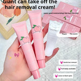 Honey peach Hair removal cream  Hair Growth Inhibitor Gentle Fast Painless Hair removal for Arm Armpit Legs Intimate Areas