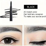 5Pcs Black Eyeliner Pencil Set - Waterproof, Long-Wearing, Easy Twist-up Application for Perfect Eye Makeup