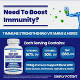 Daily Multivitamin for Men, for Prostate Energy Concentration Metabolism Immunity Vitamins: A C D E (B1 B2 B3 B5 B6 B7 B9 B12)