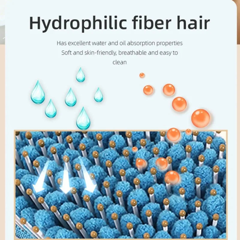Professional Hair Dryer Brush Microfiber Bristles Quick Drying Comb Anti-Scald Hair Care Styling Tool for Women Home Use