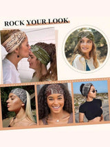 Boho Paisley Knotted Headband for Women, Wide Elastic Twisted Head Wrap, Vintage Bandana Print Hair Band for Yoga, Daily Wear