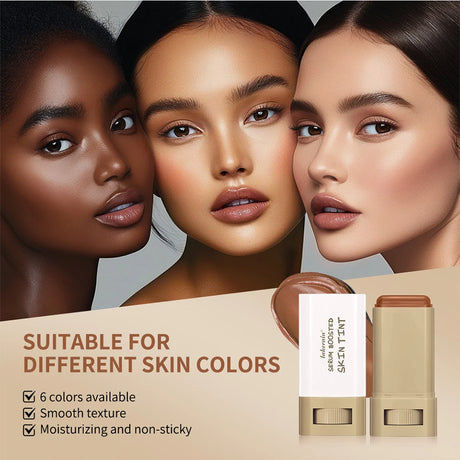 Tinted Moisturizer Balm Foundation Stick Lightweight Hydrating Sheer Coverage Natural Radiant Glow Portable Daily Face Makeup Cosmetic