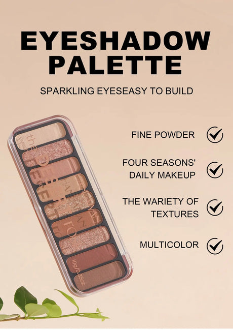 Desert Rose 9 Color Eyeshadow Palette High Pigment Matte Mineral Waterproof Long Lasting Natural Earthy Tones Makeup