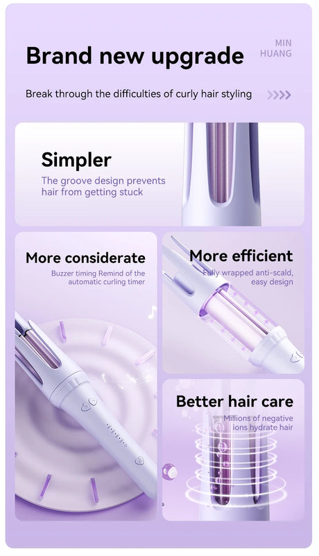 Hair Curling Iron 32mm Curler Wand Professional Curly Tongs Ceramic Electric Salon Styling Tool Small Crimping Iron