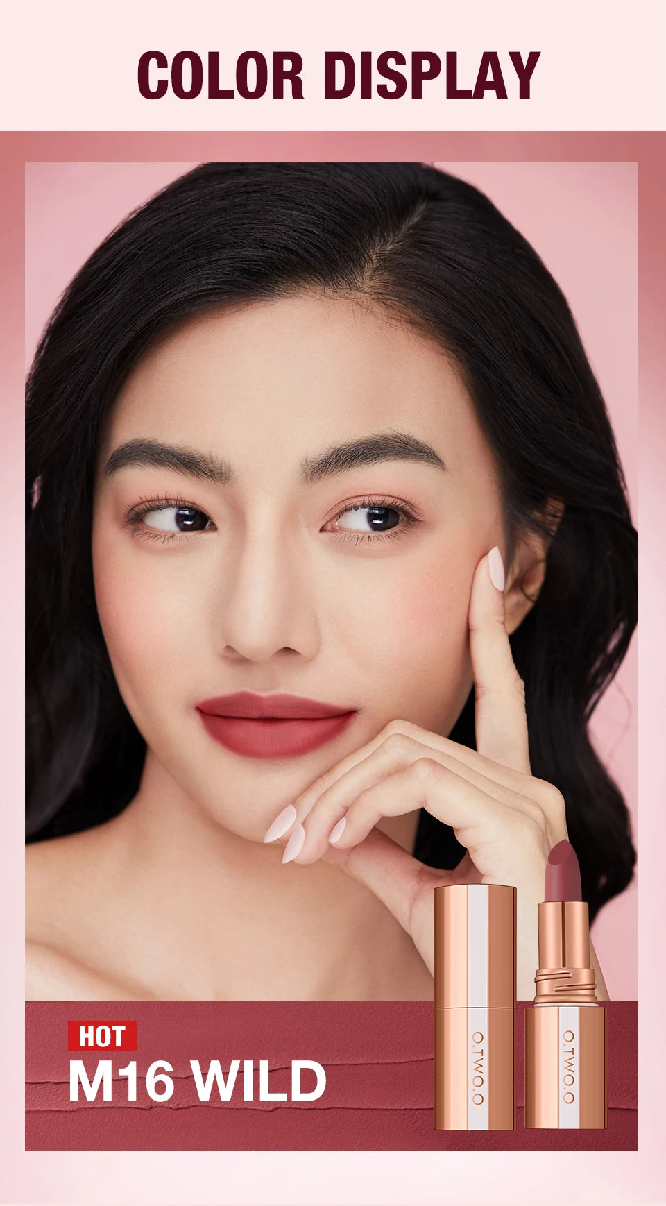 O.TWO.O Matte Lipstick Lip Tint 8 Colors Waterproof Long Lasting Non-stick Cup Sexy Highly Pigmented Velvet Lip Sticks Lip Stain