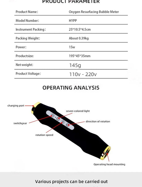 New Design - Portable CO2 Oxygen Bubble Pen Rechargeable Exfoliate Device Handheld Facial Clean Machine SPA Beauty Capsules