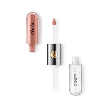 New Kiko Double Headed Lipstick Transparent Mirror Lip Gloss Non Fading Oil Sexy Rich Lip Gloss Milk Tea Bean Paste Naked Makeup