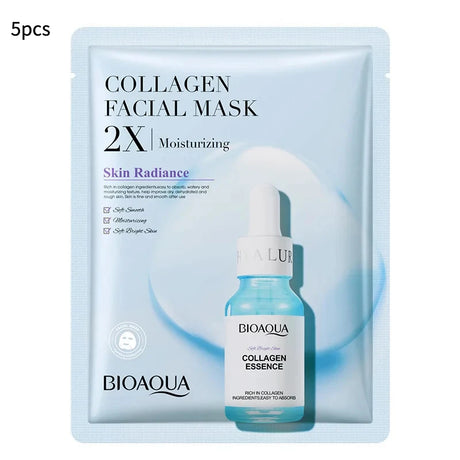 20pcs/5pcs Centella Collagen Face Mask VC Moisturizing Refreshing Sheet Masks Hyaluronic Acid  Facial Mask Skin Care Products
