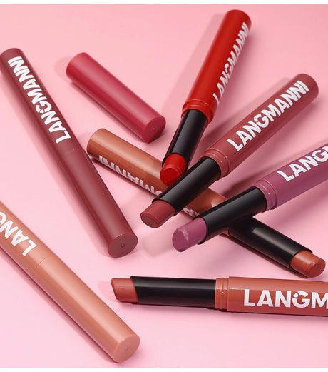 12 Colors Nude Matte Lipstick Waterproof Lip Sticks Not Fading Sexy Red Velvet for Women Make Up Long Lasting Lip Cosmetics