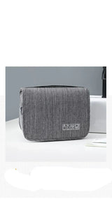 Waterproof Oxford Hanging Travel Toiletry Bag, Portable Cosmetic Makeup Organizer for Men Women