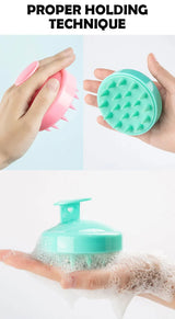 Silicone Scalp Massage Comb - Soft PE Bristles Shampoo Brush for Deep Cleansing, Home SPA & Bath Brush