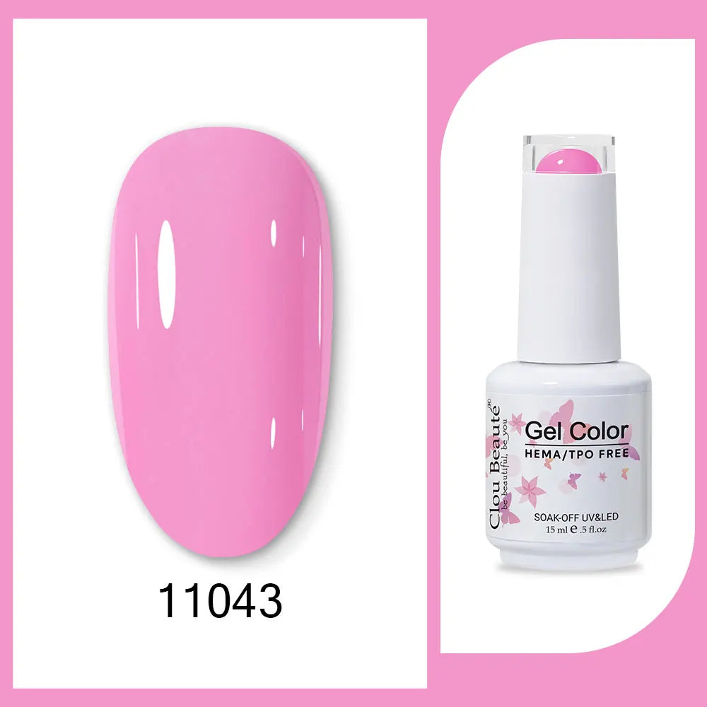 Clou Beaute Gel Color Hema TPO Free 15ml Gel Nail Varnish Soak Off UV Gel Polish Nail Art Manicure Lacquer Nail Art Jelly Gel