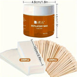 Viilife Depilatory Wax Hair Removal Sugaring Cold Sugar 60g Kit Natural Painless For Arm Leg Facial Underarm