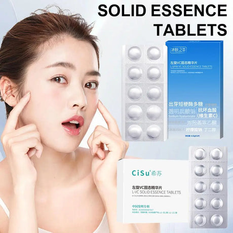 1 Kit VC Solid Essence Tablets Anti-aging Remove Wrinkle Shrink Pore VC Moisturizing Brighten VC Freeze-dried Powder Skin Care