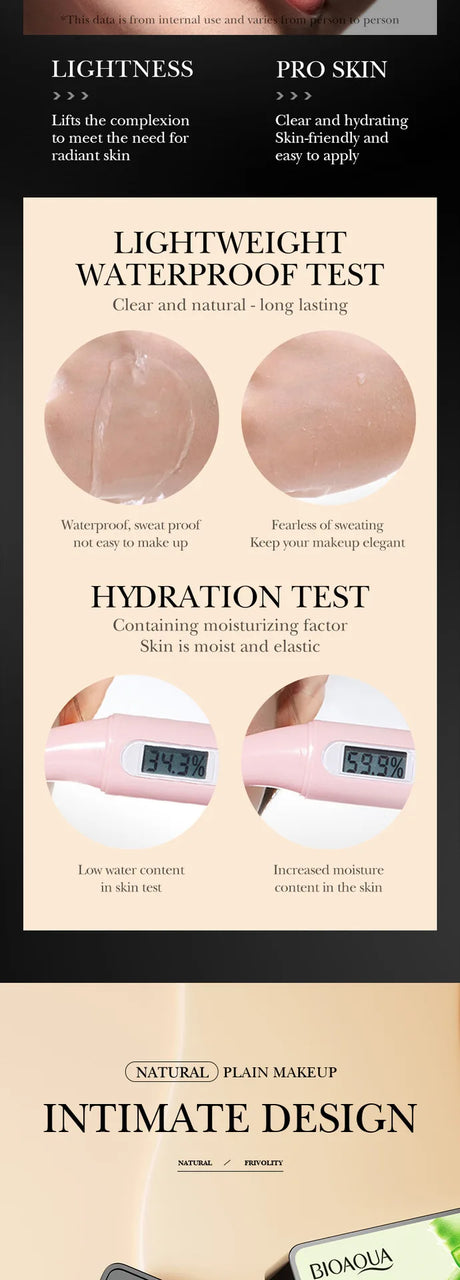 Aloe Air Cushion CC Cream Mushroom Head Puff Moisturizer Concealer Brightening BB Cream Waterproof Face Base Makeup Cosmetics