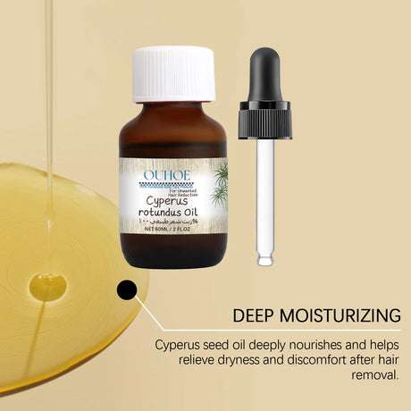 60ml Cyperus Rotundus Oil Body Hair Remover Oil For Armpit Legs Arms Hair Growth Inhibitor Skin Care Body Moisturizing Oil