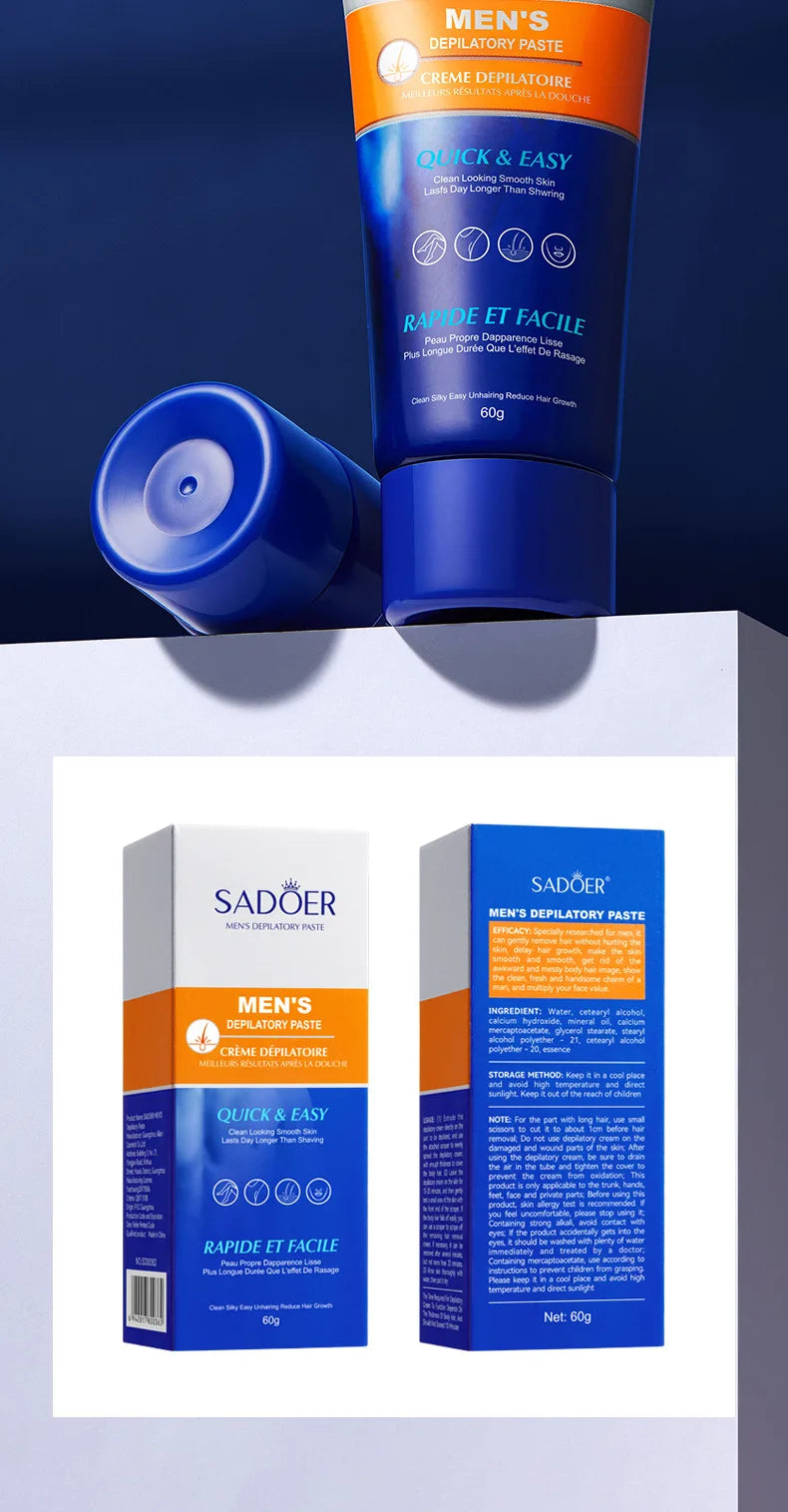 Men's Hair Removal Cream Permanent Epilator Private Area Painless Hair Remover Growth Inhibitor Spray Suitable Sensitive Skin