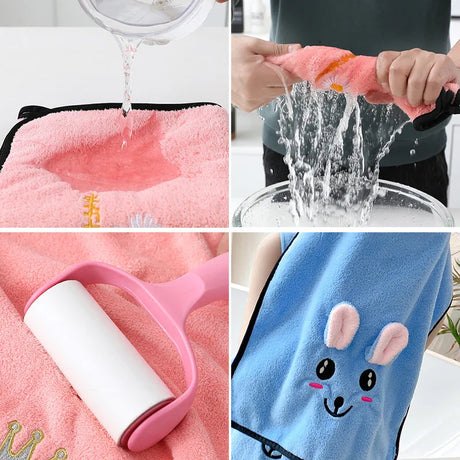 Children's bath towel, bathrobe, Wrap shower skirt Super soft children's absorbent beach towel suitable for 3-1 4year old girls