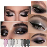 A 9-color smoky eyeshadow palette, long-lasting, waterproof, and easy to apply, perfect for creating a smoky punk makeup look.