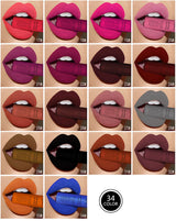 QIBEST Sexy Velvet Matte Lip Gloss Liquid Lipstick Lipgloss Beauty Red Nude Waterproof Long-lasting Lip Stain Makeup For Women