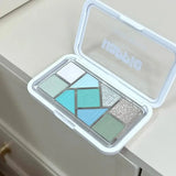 Mint diffuse pink blue small pink frame nine-color eyeshadow palette low saturation clear mint green pearl matte gentle pure des