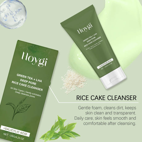 Green Tea Salicylic Acid Facial Cleanser Cleansing Pore Refining Hydrating Blackhead Removal Oil Control Non-Drying Face Wash