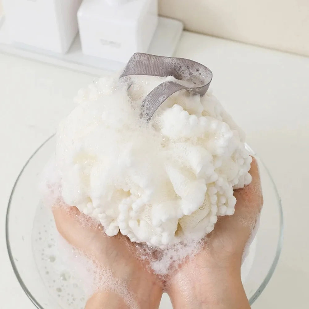 Soft Bathing Flower Foaming Sponge Bubble Wisp for Body Exfoliating Shower Flower Mesh Ball Body Wash Skin Cleaner Bath Supplies