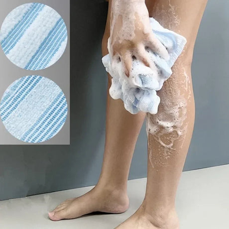 Exfoliating Washcloth Back Scrubber for Shower for Men Silver-ion Multi-Function Foam Bath Towel Ultra-Long Exfoliating Towels