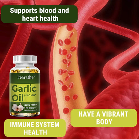 Organic Garlic Extract Capsule for Cardiovascular Health Detox Support Immune Nutrition Supplement