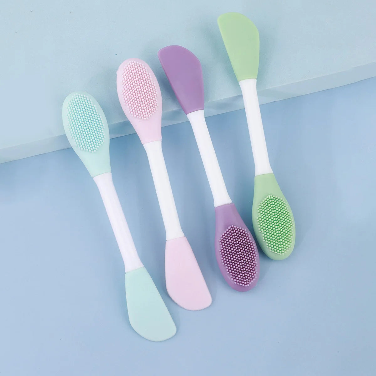 Bear Silicone Double Head Face Mask Brush Facial Exfoliate Blackhead Removal Cleanser Brush Mud Film Facial Brush Skin Care Tool