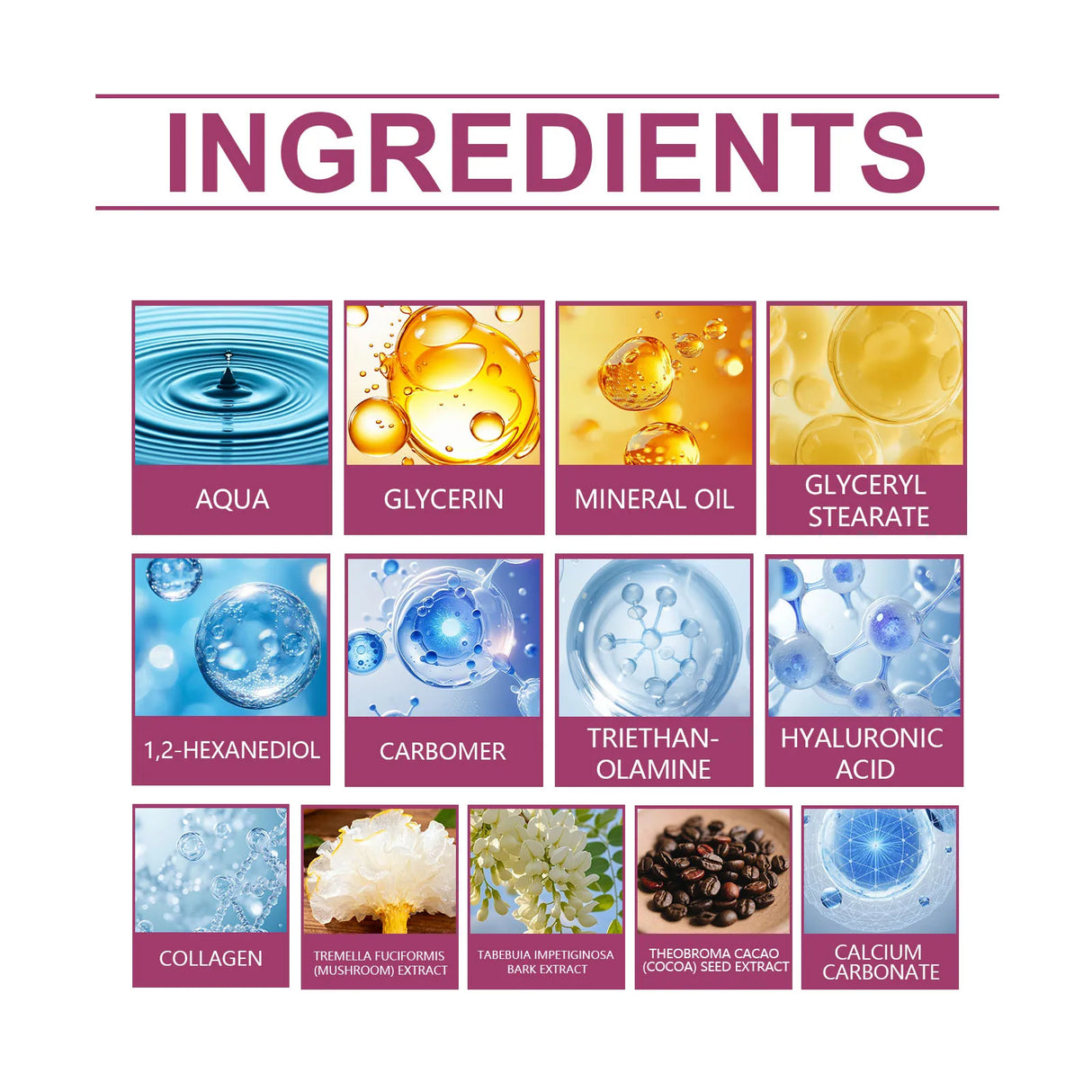 Calcium Intense Cream Tighten Skin Elasticity Enhance Moisturizing Facial Firming Improve Skin Sagging Nourishing Facial Lifting