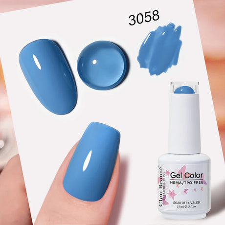 Clou Beaute Grey Color Nail Gel Polish Full Coverage Nail Polish Dark Red Gel Lacquer Varnish Vernis Semi Permanent Nail Art