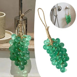 Crystal Clear Transparent Grape Shaped Soap Bar Lovely Fruit Simulation Grape String Soap with Natural Fragrance Home Bathroom