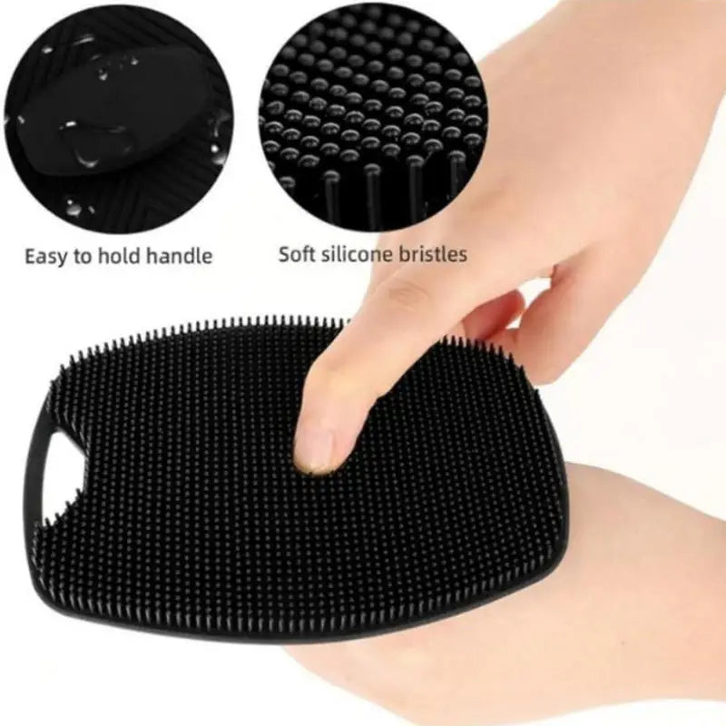 1/5pc Soft Silicone Exfoliating Brush Cleanser Manual Body Cleansing Care Scrubber Shower Gentle Massage Bath For Men