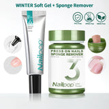 Nailpop Pro Soft Nail Tips Gel Glue 20g Adhesive Fake Nails Long Lasting Soak Off UV Gel Nail Polish Manicure Products for Nails