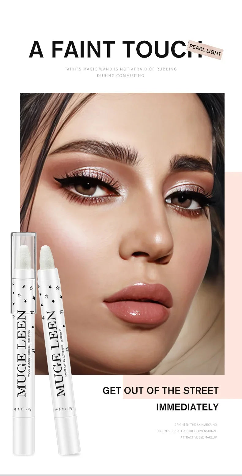 Glitter Eyeshadow High Gloss Pen Matte Diamond Highlighter Pen Waterproof Brighten Silkworm Makeup Pencil Shiny Eyelids Cosmetic