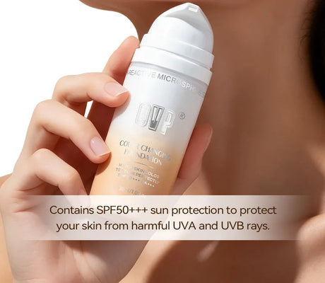 Color-Changing Sunscreen Foundation,Skin Tone Matching,All-Day Long-Lasting Wear,Perfect Base for Flawless Makeup