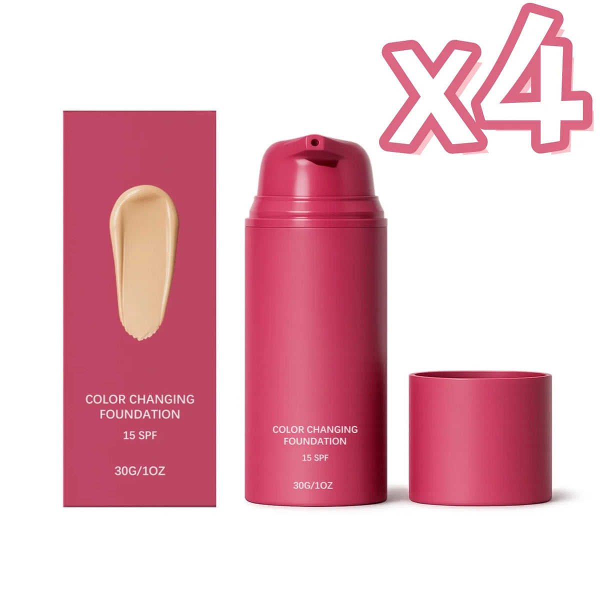 Liquid Foundation SPF 15 Color Changing Concealer Cover Face Blemishes Fine Lines Facial Foundation Natural Beauty Makeup Cream