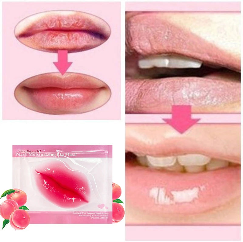 30PCS Collagen Crystal Lip Mask Gel Patches Moisturizing Hydrating Repair Lines Lips Plumper Pad Lip Care Enhancement Lip Mask