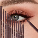 10PCS Waterproof Eyeliner Gel Pencil, Brown Eyelid Pen, Soft Easy Wearing High Pigmented Matte Finish Eyeliner Pen, Long Lasting