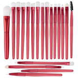 20PCS Eye Shadow Makeup Brush Set Concealer Brush Eye Cosmetic Soft Bristles Eyebrow Eyeliner Brush Portable Beauty Makeup Tools
