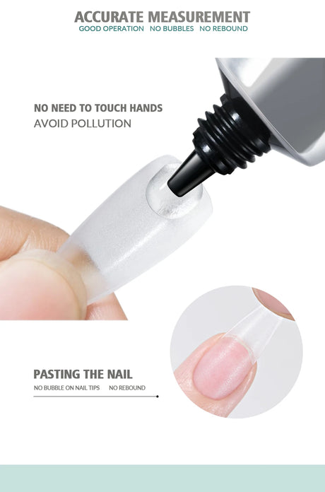 Nailpop Pro Soft Nail Tips Gel Glue 20g Adhesive Fake Nails Long Lasting Soak Off UV Gel Nail Polish Manicure Products for Nails