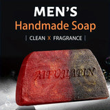 1/3/5/7Pcs Handmade Whitening Sandalwood Men'S Soap, Deeply Cleanses The Body, Moisturizes The Face, And Is Gentle And Shiny