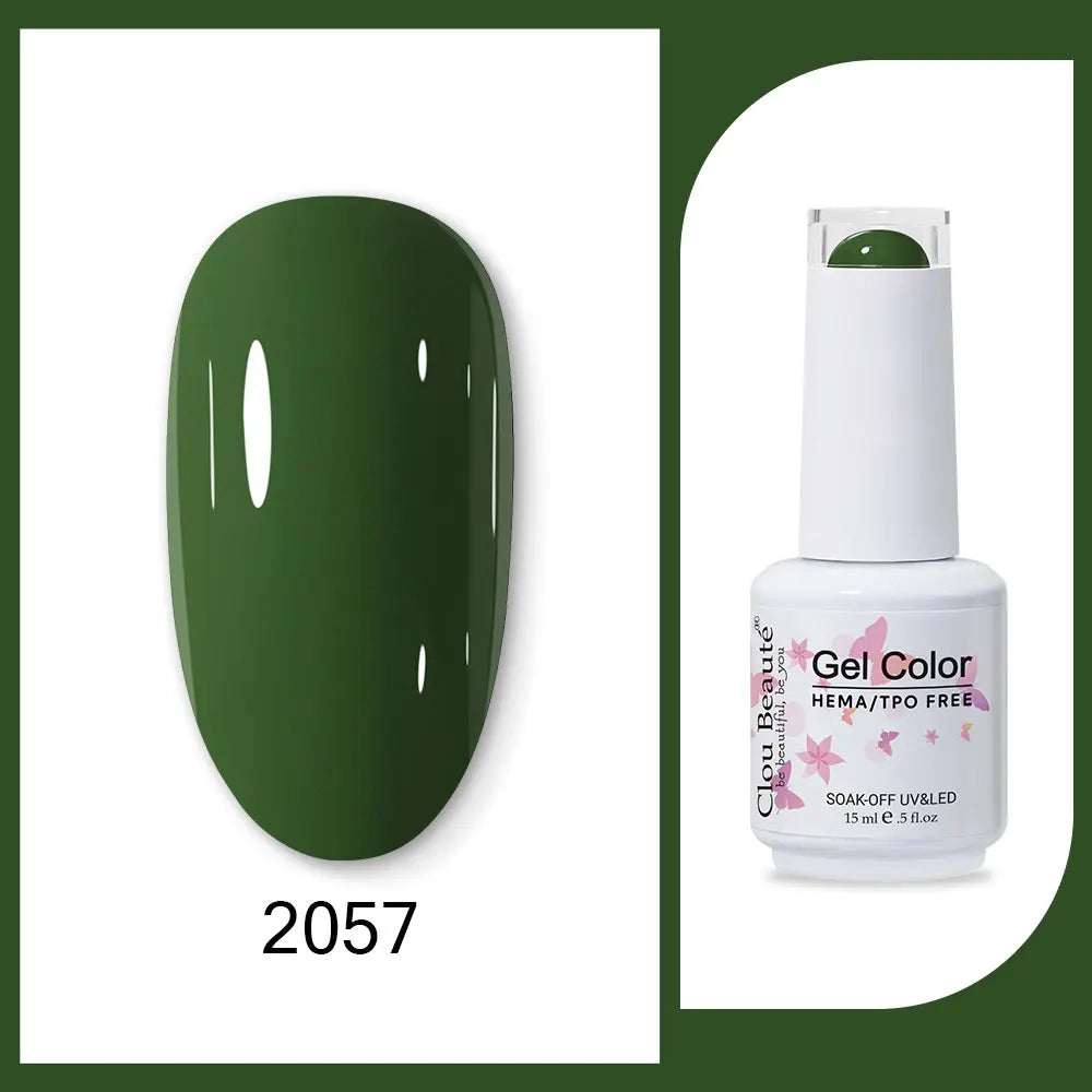 Clou Beaute Gel Color Hema TPO Free 15ml Gel Nail Varnish Soak Off UV Gel Polish Nail Art Manicure Lacquer Nail Art Jelly Gel